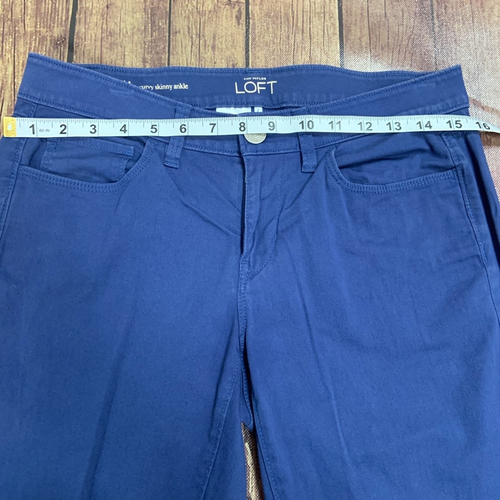 Loft Curvy Skinny Ankle Blue Jeans - Picture 2 of 6
